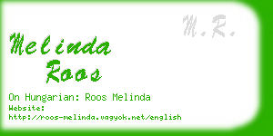 melinda roos business card